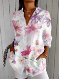 דלילה | חולצת בלוז כפתורים אמנותית וצבעונית