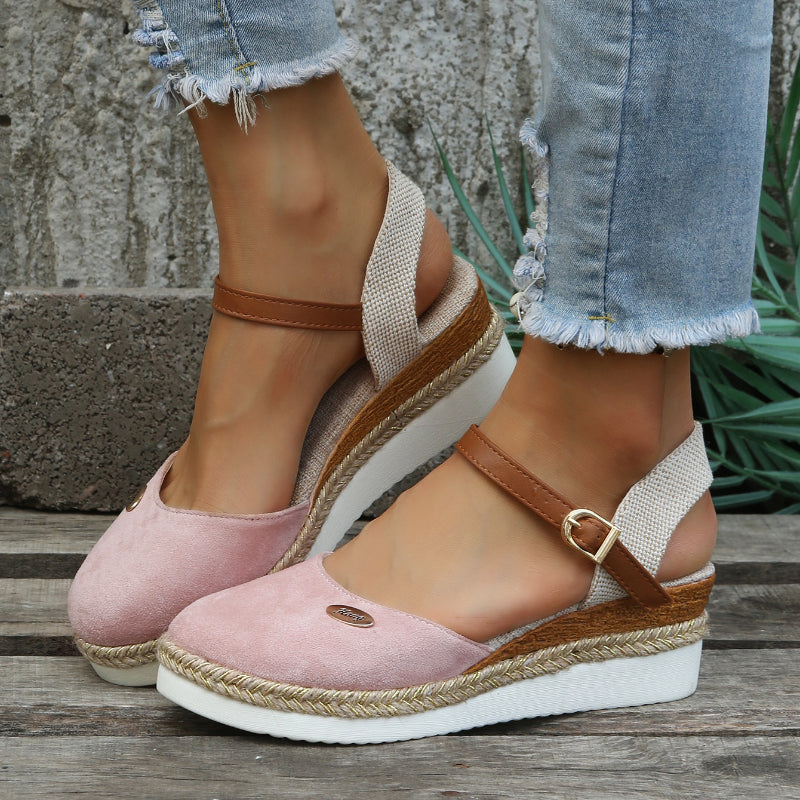 רובי | סנדלי אספדריל עם רצועת ankle פלטפורמה לנשים