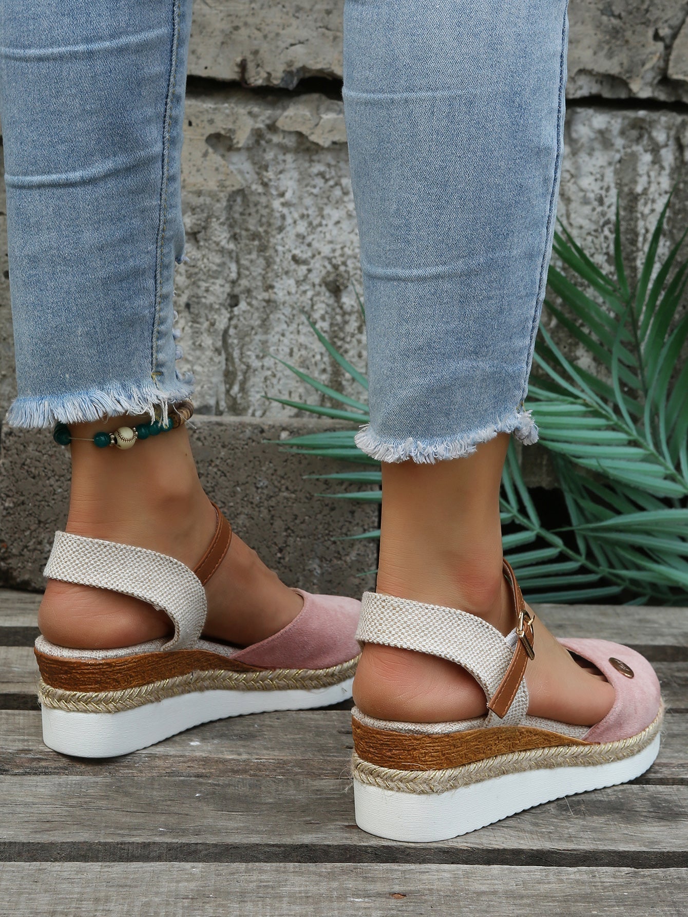 רובי | סנדלי אספדריל עם רצועת ankle פלטפורמה לנשים