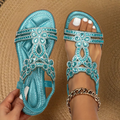 אסטלה | סנדלים שטוחים עם אבני חן לנשים