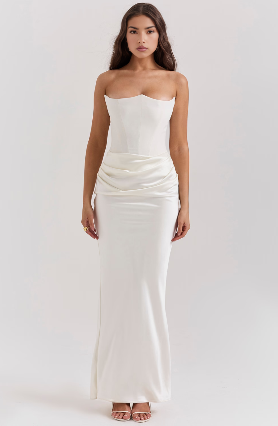 אלאתיאה | שמלת מקסי ללא רצועות לאורחות חתונה